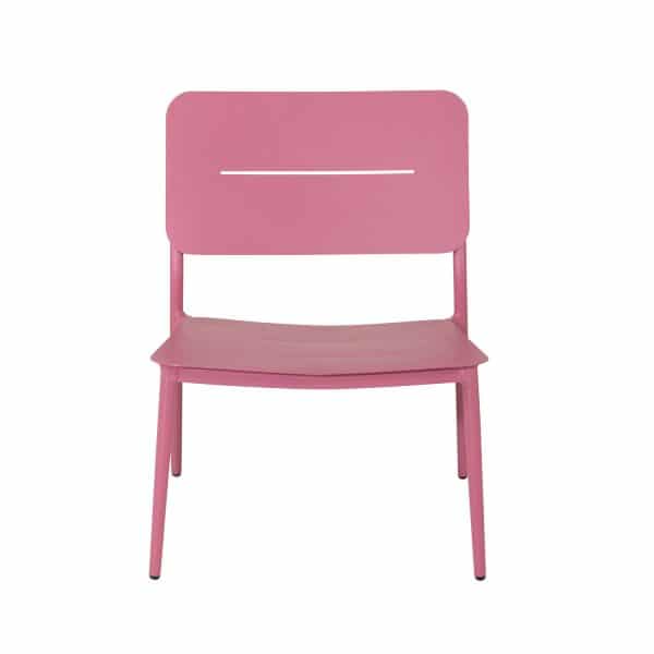 VENTURE DESIGN Lina loungestol, m. hynde - sort polyester og pink stål
