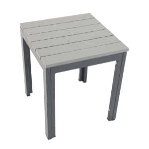 VENTURE DESIGN kvadratisk Parma udendørs sidebord - grå, sort aluminium (40x40)
