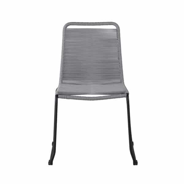 VENTURE DESIGN Lindos havestol - grå polyester reb, sort aluminium og stål