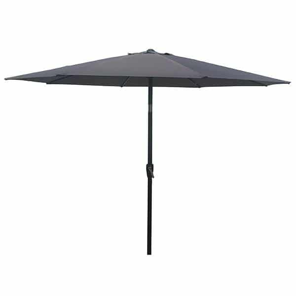 Sevilla Parasol 300 cm. - grå dug - Inkl. parasol cover i grå samt rund parasolfod 50kg
