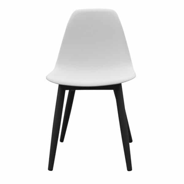 Firenze Havestol 46x52x80 Hvid Plast Sæde med Sorte Alu Ben