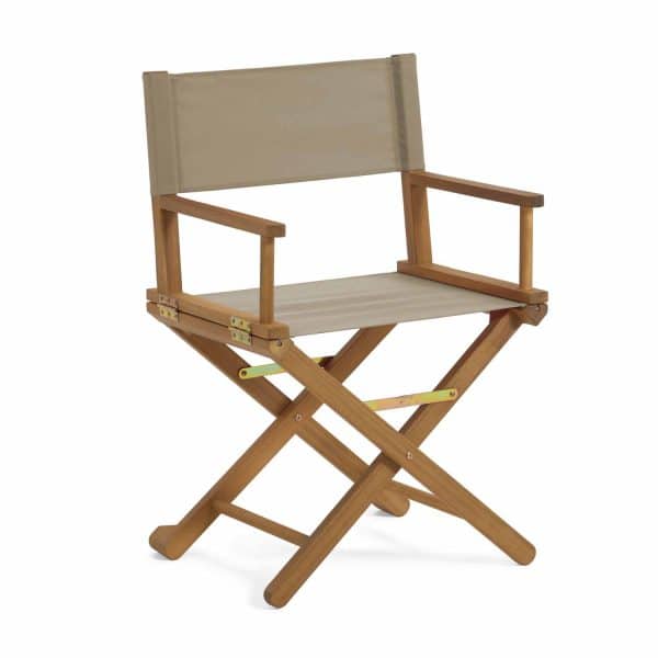 LAFORMA Dalisa stol, foldbar - massivt akacietræ og grøn mesh stof