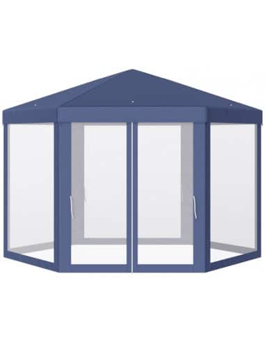 Havepavillon i metal og polyester 1,97 x 2,5 m - Blå