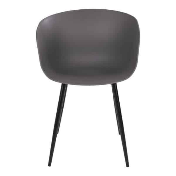 Spisebordsstol Stol i grå med sorte ben - 7001127