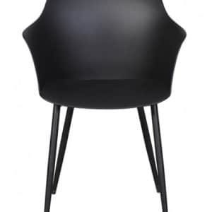 2 x Camilla Havestole i metal og plast H82 cm - Sort/Sort