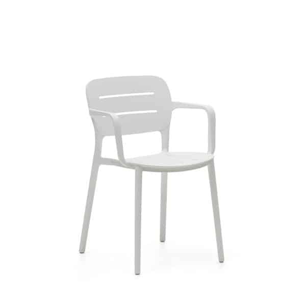 LAFORMA Morella udendørs stol i hvid plast