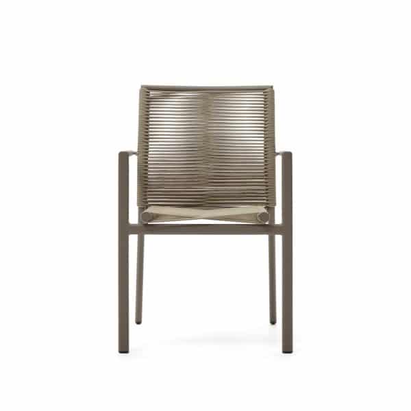 LAFORMA Culip udendørsstol i aluminium og snor i brun
