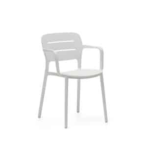 LAFORMA Morella udendørs stol i hvid plast