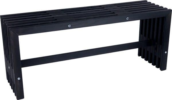 Living Outdoor - Trallebænk 110 Cm - Sort