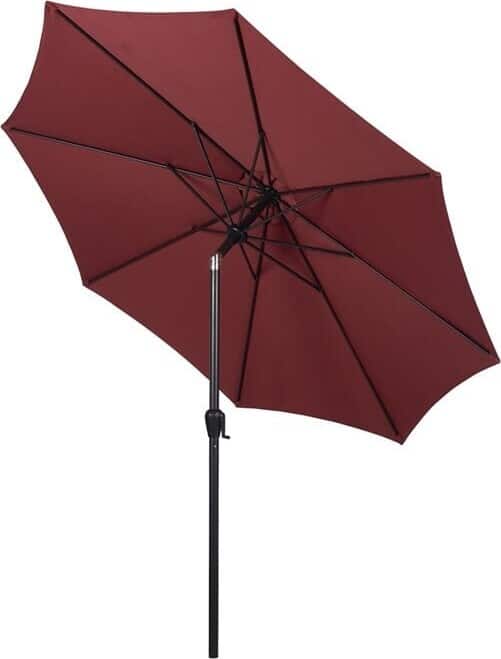 Living Outdoor - Parasol Med Krank Og Tilt - Leeds - 3 M - Rød