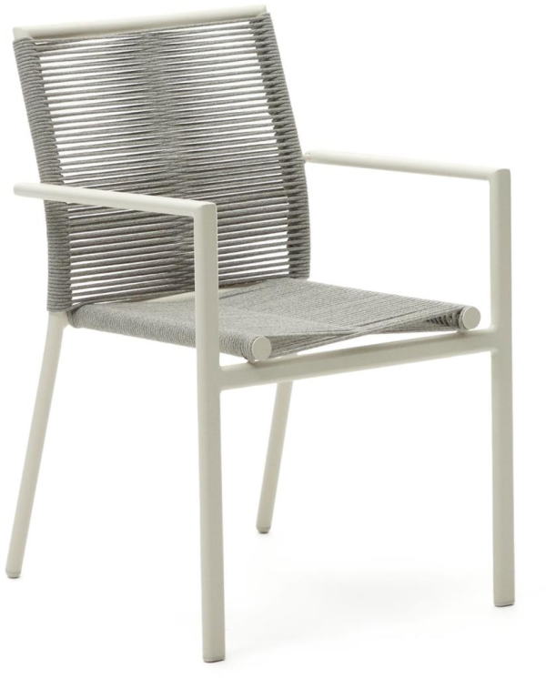 Culip, Udendørs stol, hvid/grå, reb