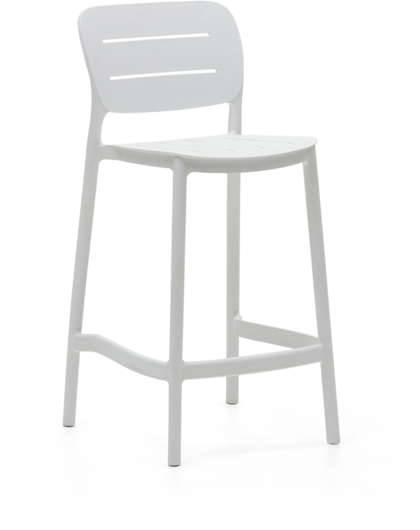 Morella, Udendørs barstol, hvid, plast