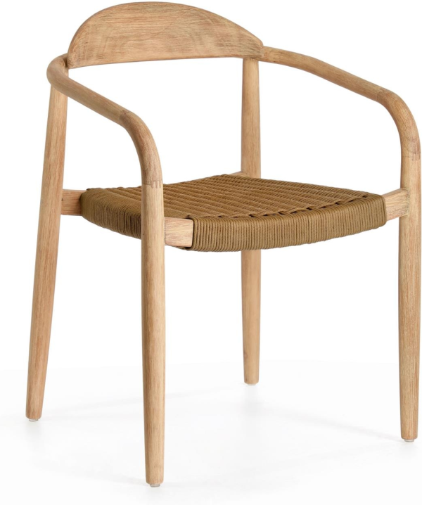 Nina, Udendørs spisebordsstol, brun/natur