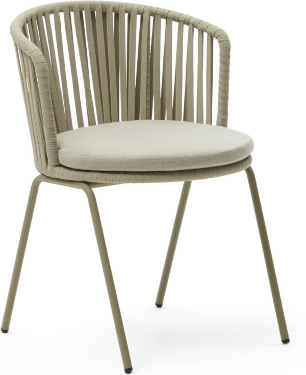 Saconca, Udendørs stol, beige, metal
