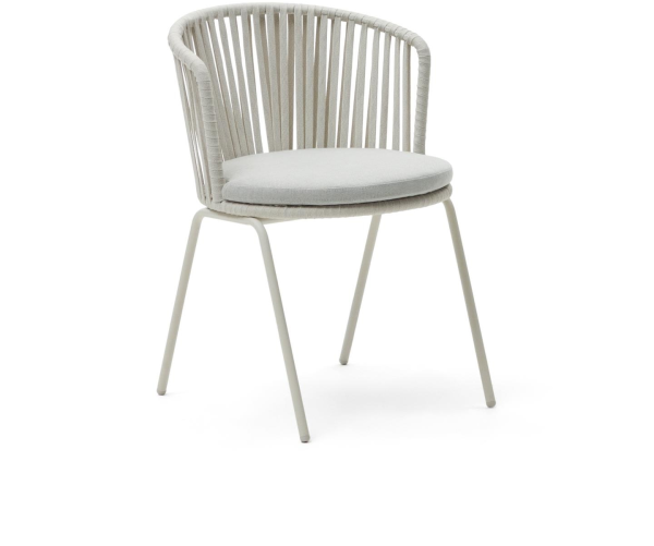 Saconca, Udendørs stol, hvid, metal