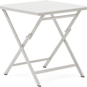 Torreta, Udendørs klapbord, hvid, H74,5x70x70 cm, aluminium