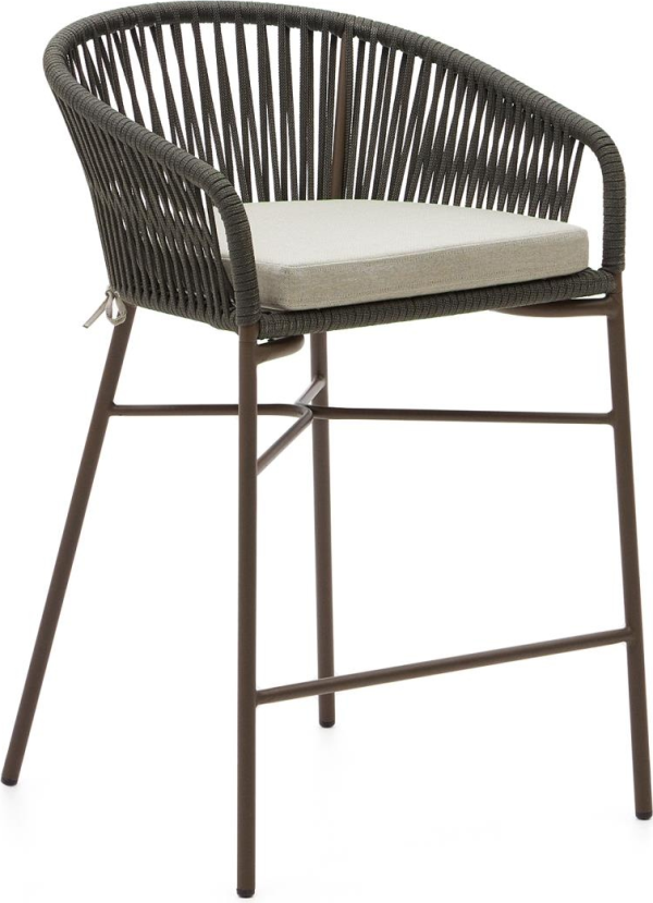 Yanet, Udendørs barstol, grøn, H85x55x50 cm