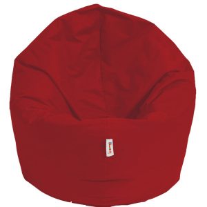 NORDVÄRK udendørs sækkestol, rund - rød polyester (Ø100)