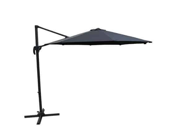 VENTURE DESIGN Leeds parasol med tilt, 3m - sort aluminium og stål