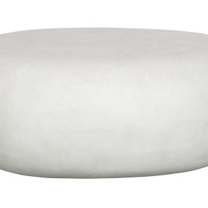 VTWONEN Pebble sofabord til inde og ude, oval - hvid fiberler (65x49)