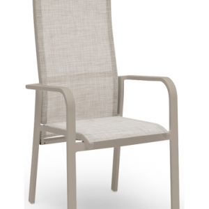 Hillerstorp havestol i aluminium og textilene H108 cm - Sand/Gråbeige