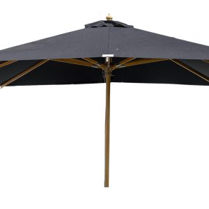 VENTURE DESIGN Naxos parasol 3m - natur træ og sort polyester