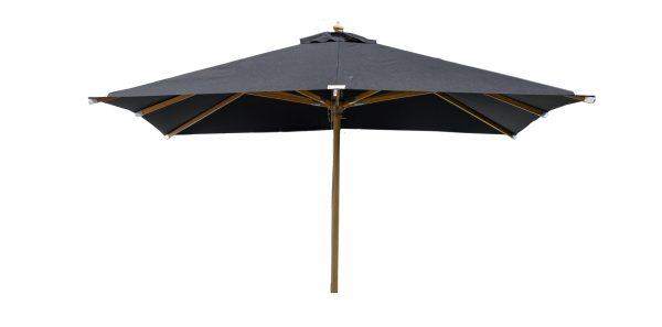 VENTURE DESIGN Naxos parasol 3m - natur træ og sort polyester