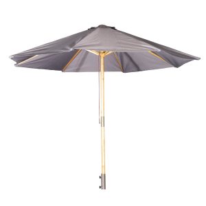 VENTURE DESIGN Naxos parasol 3m - natur træ og sort polyester