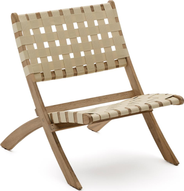 Chabeli, Lænestol, Akacietræ - Beige (60x79x74 cm.)