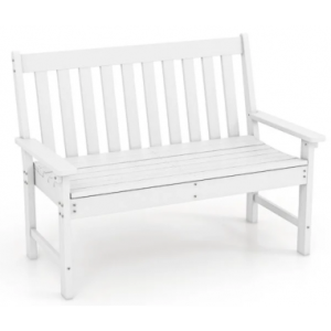 Havebænk i genanvendeligt HDPE B132 cm - Hvid