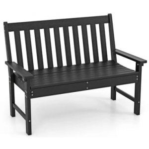 Havebænk i genanvendeligt HDPE B132 cm - Sort