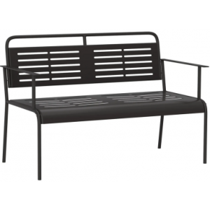 Havebænk i stål B121 cm - Sort