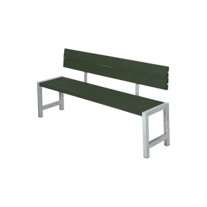 Plus Plankebænk m/ryglæn - 176 cm - Grøn - 185421-11