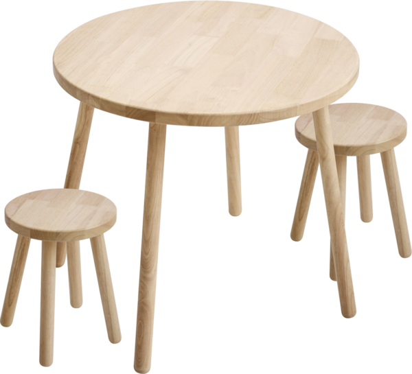 Nordlys Furniture Floro rundt udendørs spisebordssæt, havebordssæt FSC-certificeret fyrretræ natur