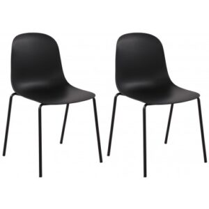 Sæt med 2 x havestole i metal og polycarbonat H85 cm - Sort