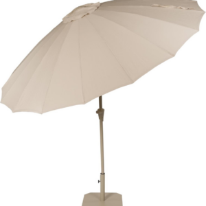Udendørs parasol med sidearm Zuiver Brown Ø250 cm lysgrå polyester inkl. base