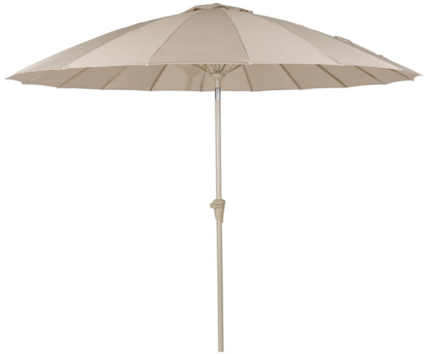 Udendørs parasol med sidearm Zuiver Brown Ø250 cm stenlysgrå polyester