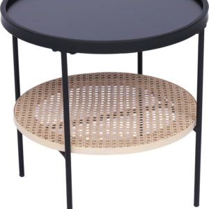 Udendørs sidebord Nordlys Furniture Kiryu Ø45 cm sort rattan
