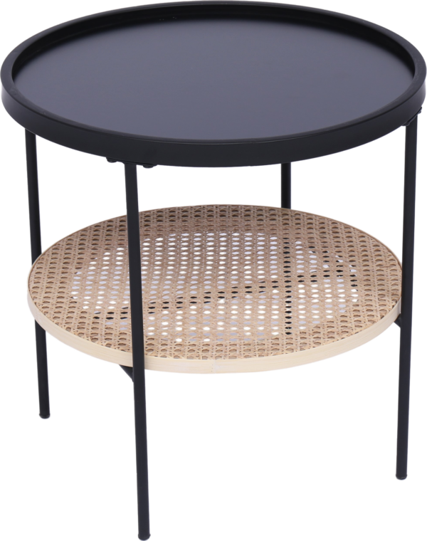 Udendørs sidebord Nordlys Furniture Kiryu Ø45 cm sort rattan