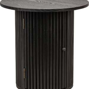 Udendørs sidebord Nordlys Furniture Trinidad i sortlakeret FSC-fyrretræ Ø50 x H49 cm