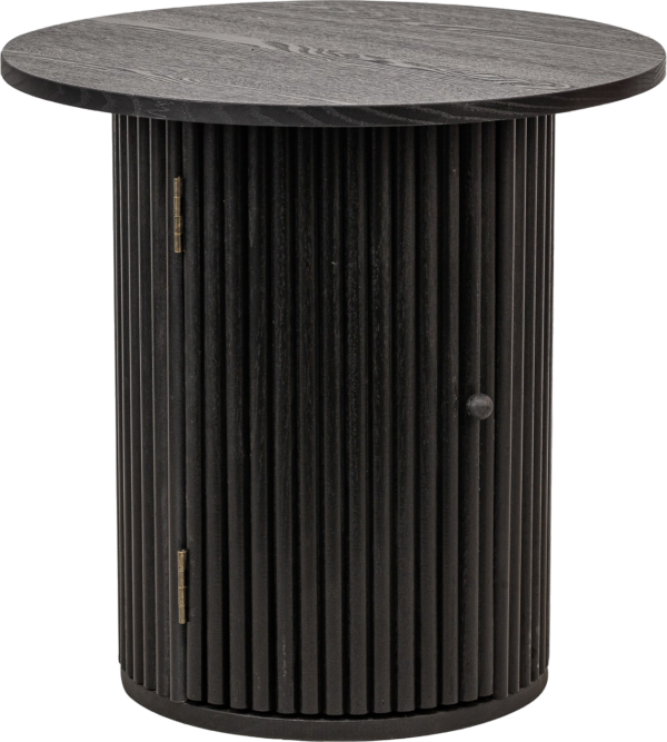 Udendørs sidebord Nordlys Furniture Trinidad i sortlakeret FSC-fyrretræ Ø50 x H49 cm