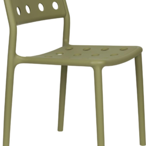 Udendørs spisebordsstol Studio White Serra i taupe polypropylen - stabelbar havestol til terrasse og have