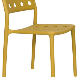 Udendørs spisebordsstol Studio White Serra mørk sand polypropylen, stabelbar, UV-resistent, vejrbestandig