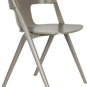 Udendørs spisebordsstol/havestol Zuiver Horizon stengrå polypropylenplast 75x57,5x52,5 cm