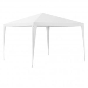 Havepavillon i stål og polyethylene 300 x 300 cm - Hvid
