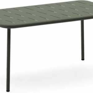 Udendørs sofabord Kave Home Zivia galvaniseret stål mørkegrøn 90x50 cm