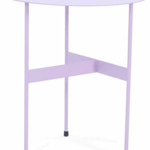 Udendørs sidebord Spinder Design Mira Ø45 x H50 cm stål blid lilla