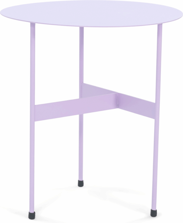 Udendørs sidebord Spinder Design Mira Ø45 x H50 cm stål blid lilla