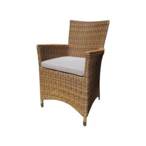 Boston havestol med teak armlæn - Natur