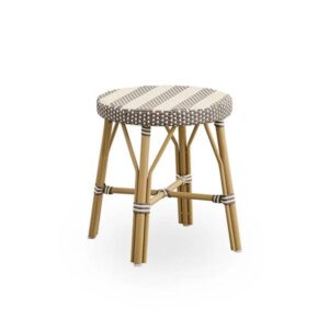 Sika Design Simone Exterior Skammel - Striped Cappuccino & Ivory ArtFibre